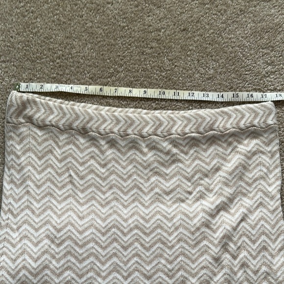 Moda International Vintage Knit Cotton Blend Chevron Print Maxi Skirt Women’s XL - Picture 5 of 6